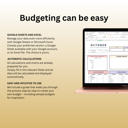 Budget Template for Excel &amp; Google Sheets (All Currencies)