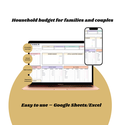 Budget Template for Excel &amp; Google Sheets (All Currencies)